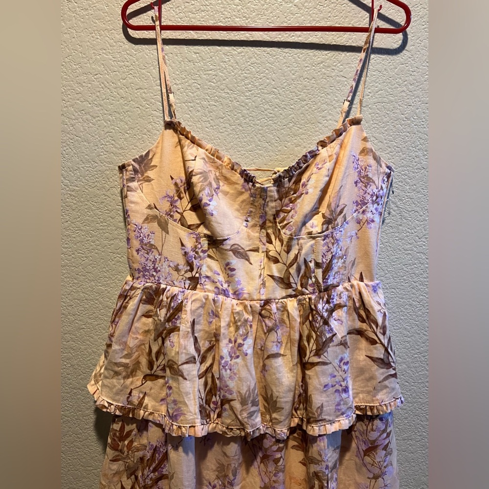 House of Harlow 1960 Floral Tier Corset Dress Size Medium - Picture 7 of 15